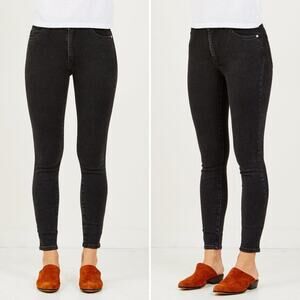 ROLLAS Westcoast Ankle Jeans Shadow Black High Rise Stretch Skinny Size 26 NEW